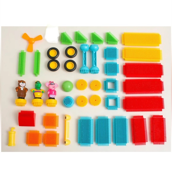 Bristle Blocks Set 42 Pieces Baby Genius Krinkles Building Set Various Colors - Picture 2 of 6